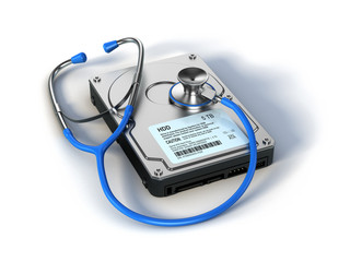 Stethoscope and Hard Drive Disc