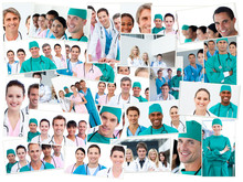 Doctors, Nurses And Surgeons Posing