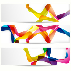 Wall Mural - Abstract banner with forms of empty frames for your web design.