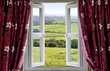 Open window with view across and English countryside