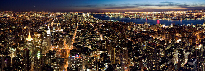 Wall Mural - Manhattan at sunset