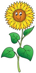 Poster - Cute cartoon sunflower