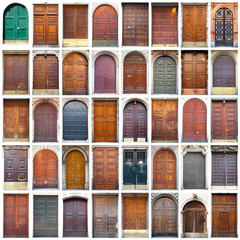 Fototapete - portoni collage