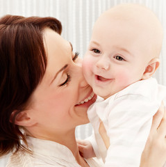 happy mother with a baby
