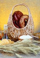 Wall Mural - Wheat and bread