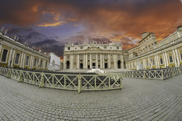 Sticker - Clouds over Piazza San Pietro, Rome