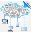 vector abstract cloud computing background