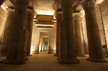 Columns In The Temple Of Isis At Philae In Aswan