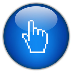 Sticker - Hand icon, click here