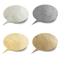 Wall Mural - recycled paper craft stick on white background