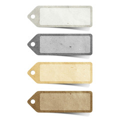 Wall Mural - recycled paper craft stick on white background