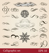 vector set, calligraphic design elements and page decoration
