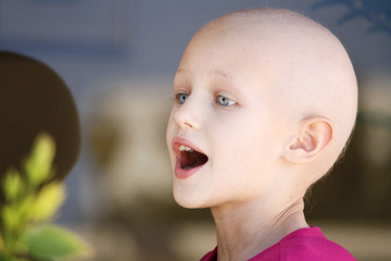 Wall Mural - cancer child portrait