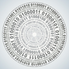 binary code circle