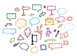 Poster - Sketch of arrows and frames for your design