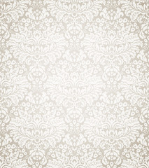 Wall Mural - Damask seamless floral pattern