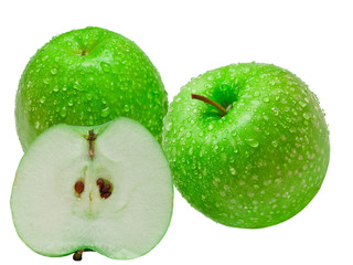 green apple isolated on white background