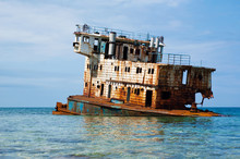 Rusty Sunken Ship