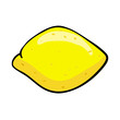 Vector sketch drawing of a whole lemon