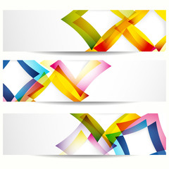Wall Mural - Abstract banner with forms of empty frames for your web design.