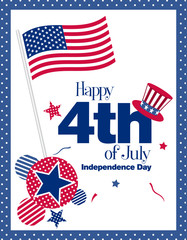 Happy 4th July Greeting Card