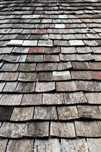 Old Worn Shingle Roof Pattern