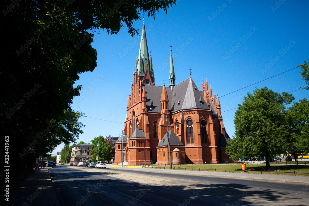 Church of Sts. Katherine in Torun,Poland - obrazy, fototapety, plakaty 