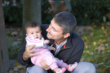 Sticker - Father embracing his Daughter