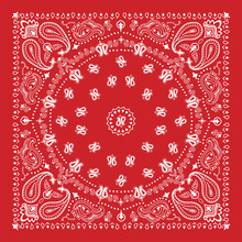 Bandana Design In Red And White