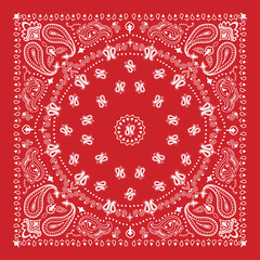 bandana design in red and white