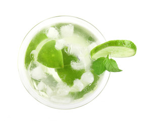 Fototapete - Mojito drink, top view