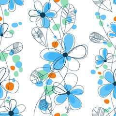 Poster - Vector floral seamless pattern