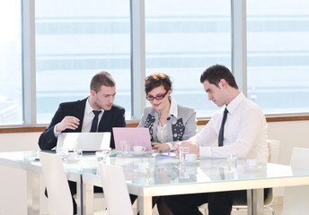 Wall Mural - group of business people at meeting