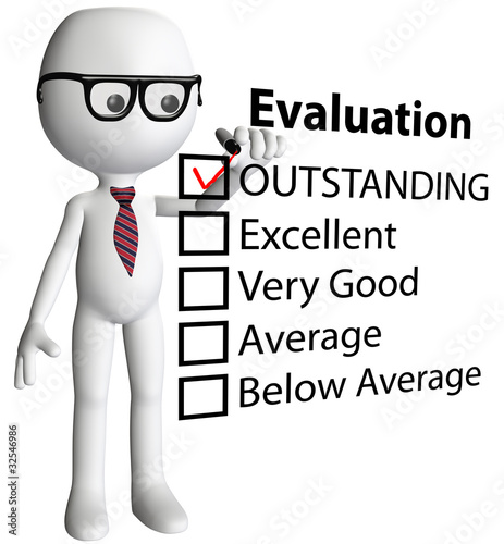 Cartoon teacher manager check evaluation form report - Buy this stock