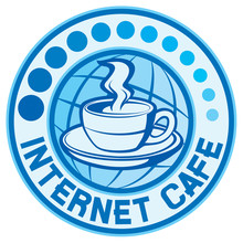 internet cafe design (symbol, badge)