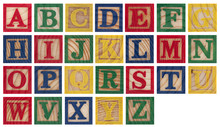 Wooden Alphabet Blocks Isolated On White