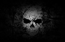 Grunge Skull Dark Background