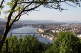 Fototapeta Sawanna - Panorama Budapesztu ze Wzgórza Gellerta