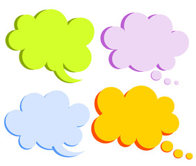 Wall Mural - Speech clouds