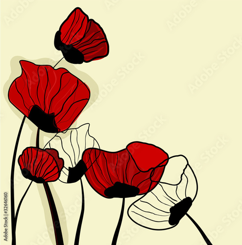 Fototapeta do kuchni Red poppies