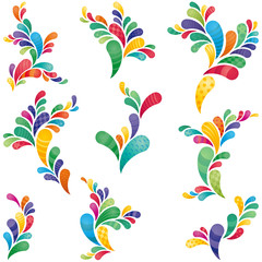 Colourful swirls, design elements