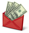 Mail in rebate in red envelope