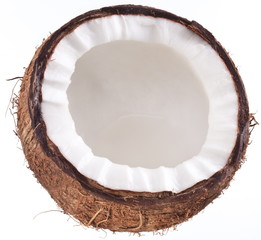 Wall Mural - High-quality photos of coconuts on a white background.