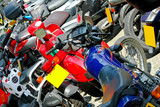 Fototapeta Miasto - Motorbike parking