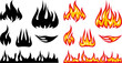 Vector fire flames illustration