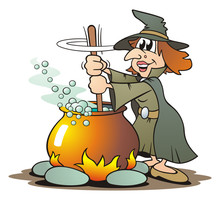 Witch With Cauldron