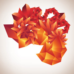 Canvas Print - abstract vector background, origami style