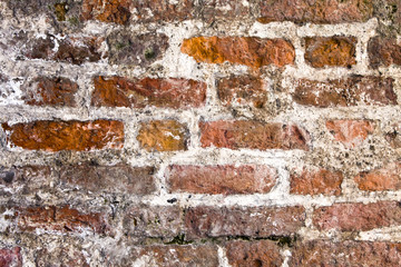 Weatherbeaten brick background