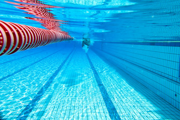 swimming lanes in under water pool