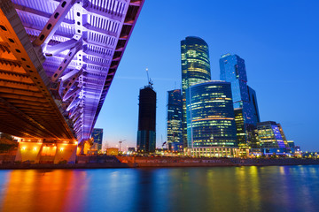 Wall Mural - Moscow City at night